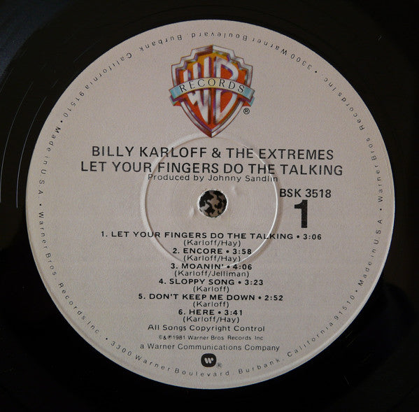 Billy Karloff & The Extremes - Let Your Fingers Do The Talking
