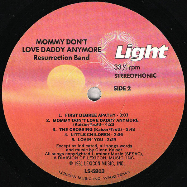 Mommy Don't Love Daddy Any More - secondary