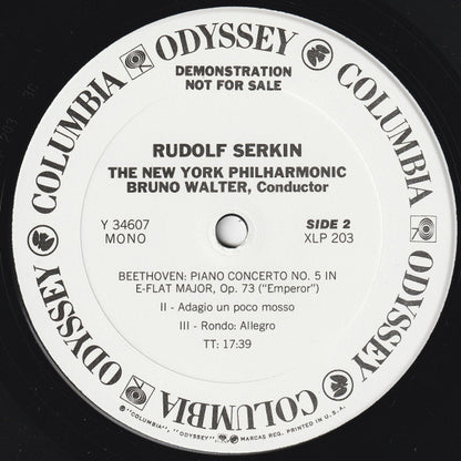 Rudolf Serkin, Bruno Walter, New York Philharmonic, Ludwig van Beethoven - Piano Concerto No. 5, Op. 73 "Emperor"