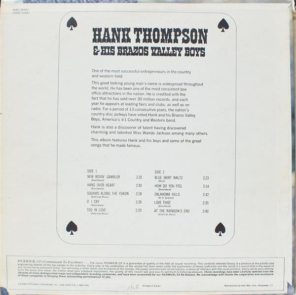 Hank Thompson And His Brazos Valley Boys - Hank Thompson & His Brazos Valley Boys