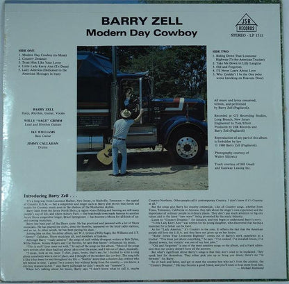Barry Zell - Modern Day Cowboy Riding That Lonesome Highway