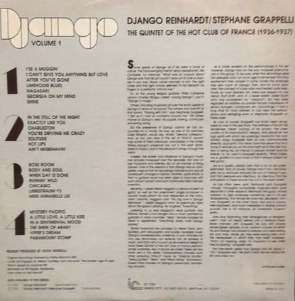 The Quintet Of The Hot Club Of France (1936-1937) Django Volume 1 - secondary