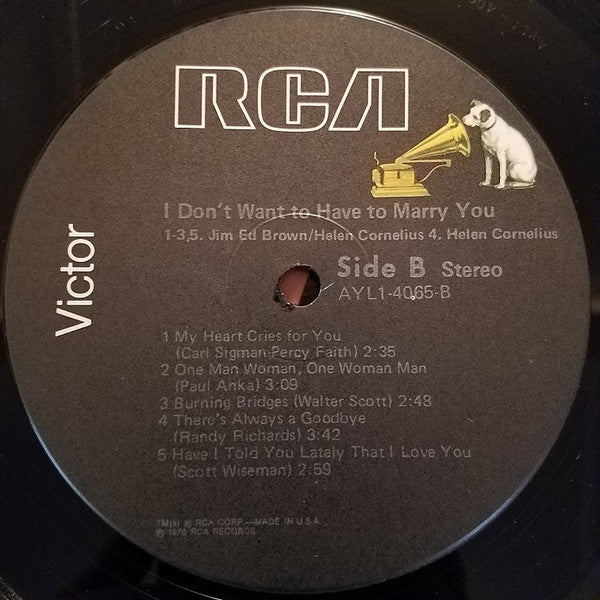 I Don't Want To Have To Marry You - secondary
