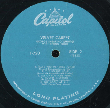 The George Shearing Quintet - Velvet Carpet