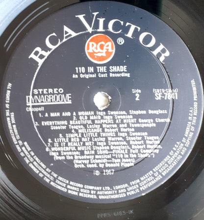 "110 In The Shade" Cast, Robert Horton, Inga Swenson, Stephen Douglass, Harvey Schmidt, Tom Jones - 110 In The Shade - The Original Broadway Cast