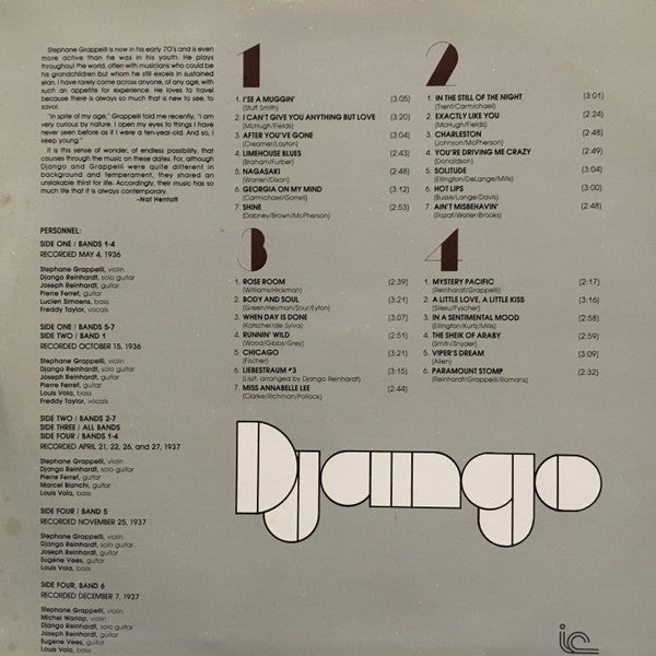 The Quintet Of The Hot Club Of France (1936-1937) Django Volume 1 - secondary