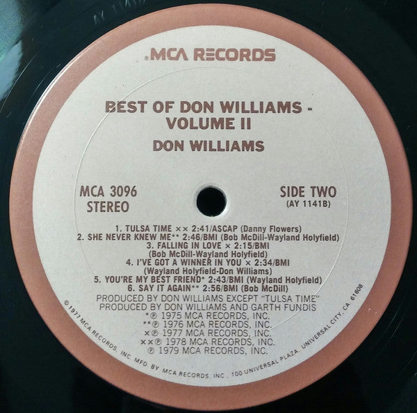 The Best Of Don Williams, Volume II - secondary