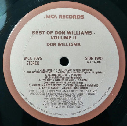 The Best Of Don Williams, Volume II - secondary