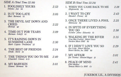 Time Out For Tears - secondary