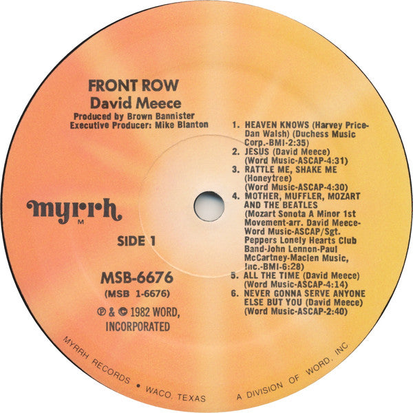 Front Row - secondary