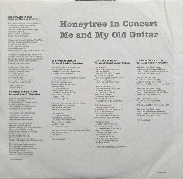 In Concert Me And My Old Guitar  - secondary