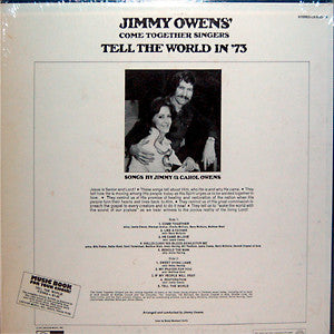 Come Together Singers, Jimmy & Carol Owens - Tell The World In '73 (Songs By Jimmy & Carol Owens)