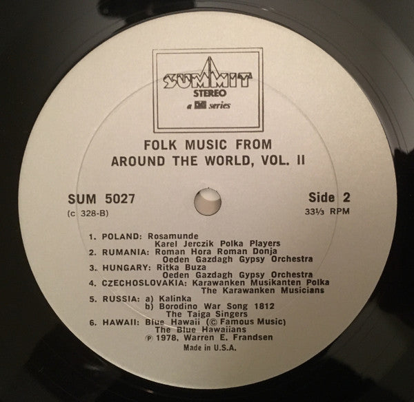 Folk Music From Around The World, Vol II - secondary