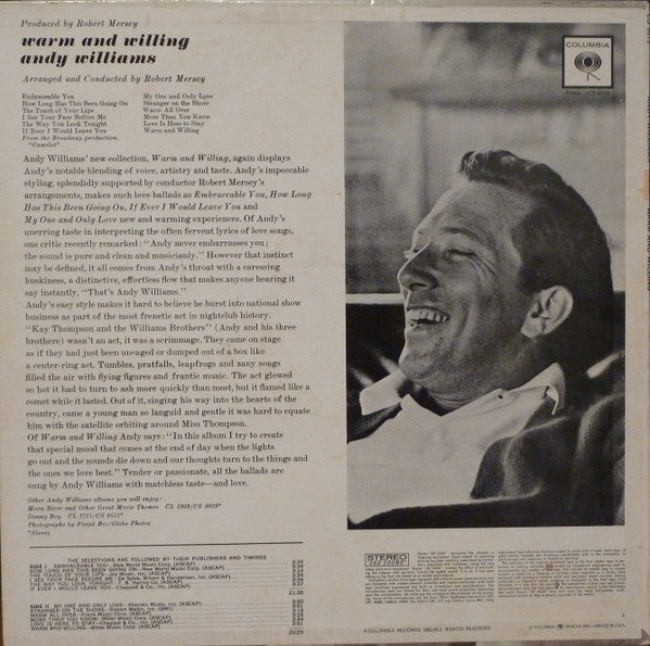 Andy Williams - Warm And Willing