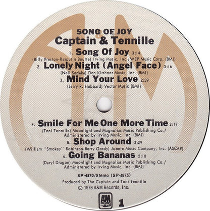 Captain And Tennille - Song Of Joy