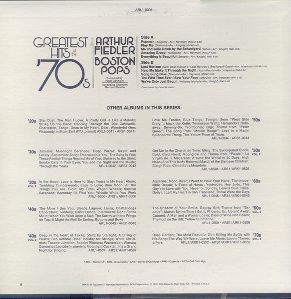 Arthur Fiedler, Boston Pops Orchestra - Greatest Hits Of The '70s