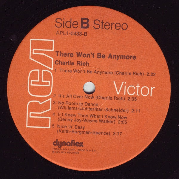 Charlie Rich - There Won't Be Anymore