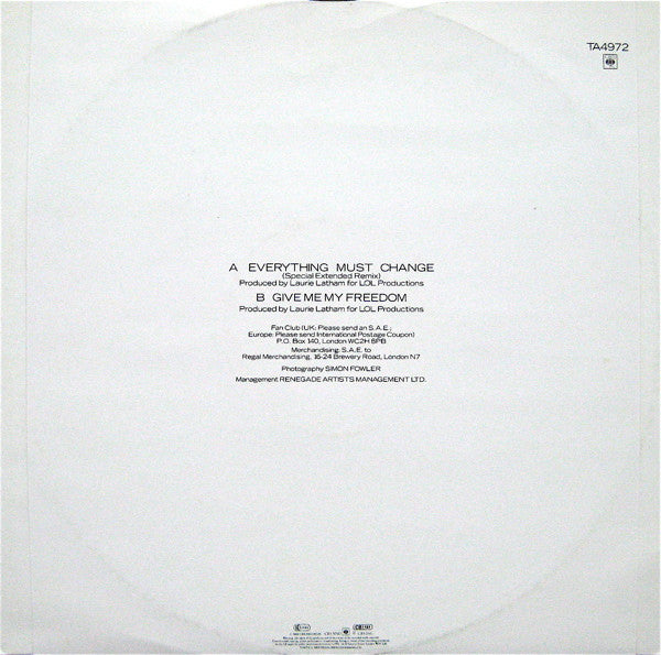 Everything Must Change (Special Extended Mix) - secondary