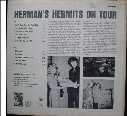 Their Second Album! Herman's Hermits On Tour - secondary