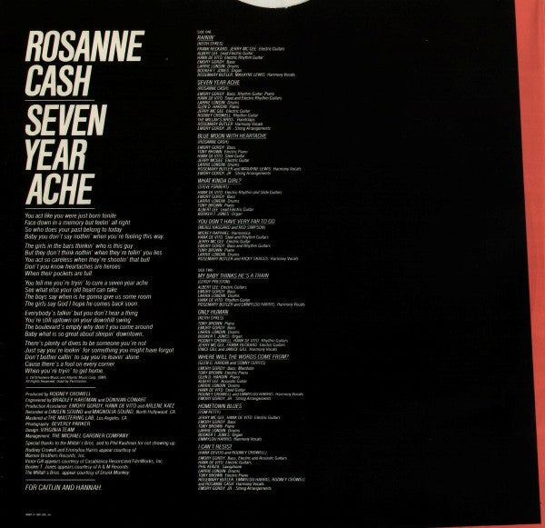 Seven Year Ache - secondary