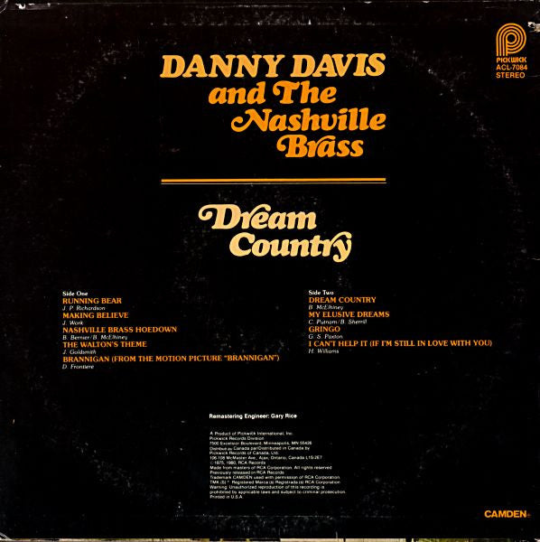 Danny Davis & The Nashville Brass - Dream Country