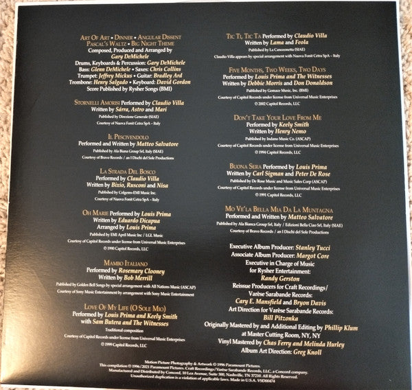 Big Night (Original Motion Picture Soundtrack) - secondary