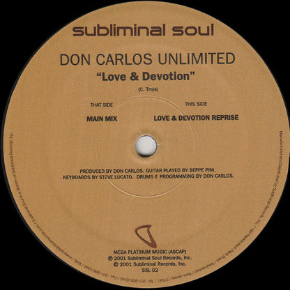 12" Single: Don Carlos Unlimited - Love & Devotion