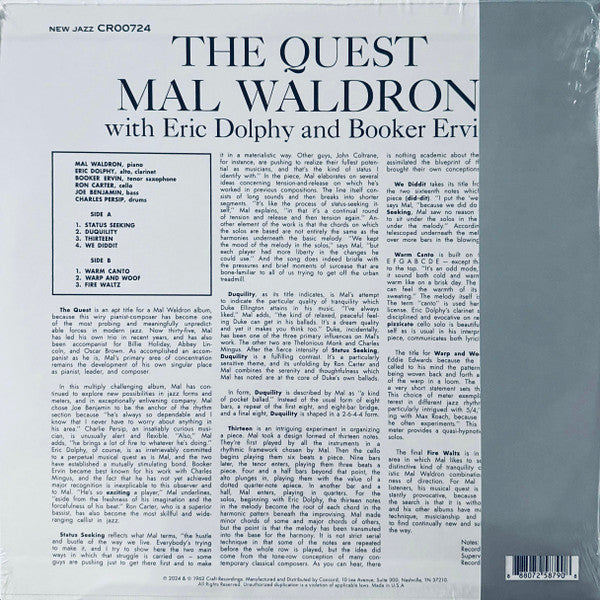 Mal Waldron, Eric Dolphy, Booker Ervin - The Quest – Five Buck Bin