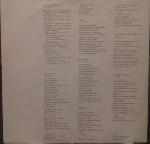 John Lennon & Yoko Ono - Double Fantasy