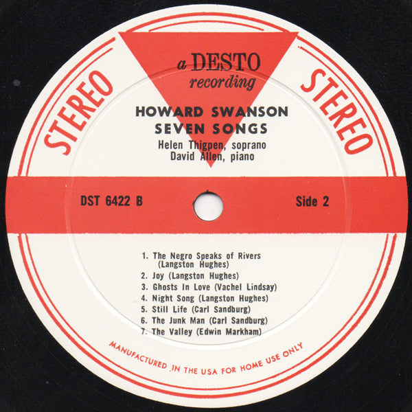 Ben Weber, Roger Goeb, Howard Swanson - Canticle Of Canticles - Prairie Songs For Woodwind Quintet - Seven Songs