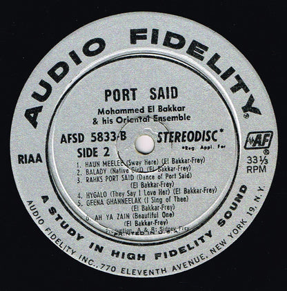 Mohammed El-Bakkar & His Oriental Ensemble - Port Said - Music Of The Middle East