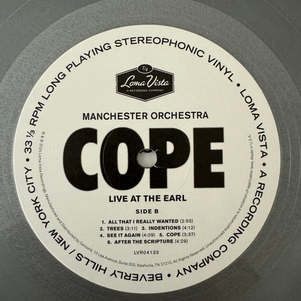 Cope - Live At The Earl - secondary