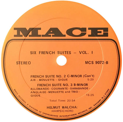 Johann Sebastian Bach, Helmut Walcha - Six French Suites Vol. 1 (No. 1 D-Minor / No. 2 C-Minor / No. 3 B-Minor)