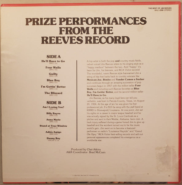 The Best Of Jim Reeves - secondary
