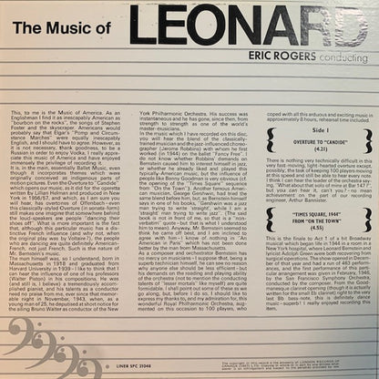 Eric Rogers, Royal Philharmonic Orchestra - The Music Of Leonard Bernstein