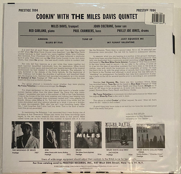 Cookin' With The Miles Davis Quintet - secondary