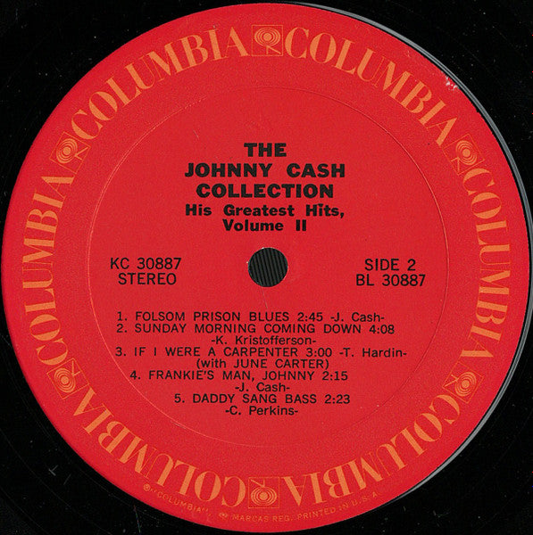 The Johnny Cash Collection • His Greatest Hits, Volume II - secondary