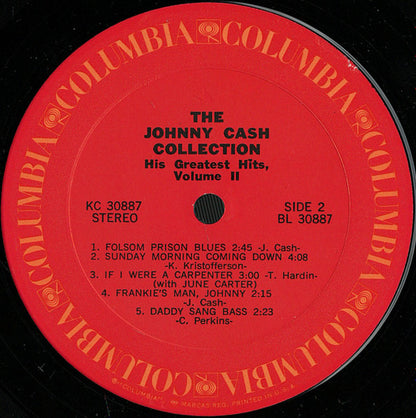 The Johnny Cash Collection • His Greatest Hits, Volume II - secondary