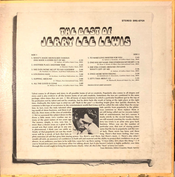 Jerry Lee Lewis - The Best Of Jerry Lee Lewis