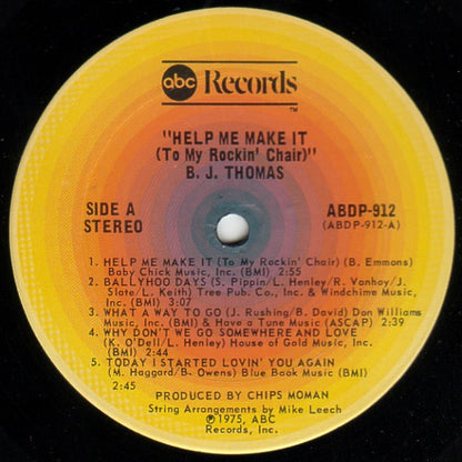 B.J. Thomas - Help Me Make It (To My Rockin' Chair)