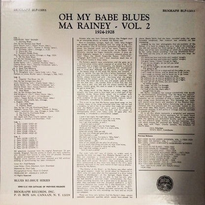 Oh My Babe Blues (1924-1928) Volume 2 - secondary
