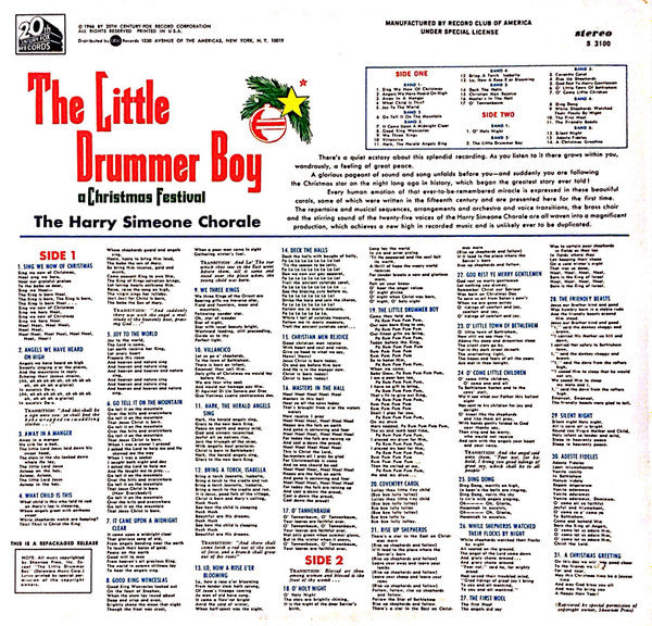 The Harry Simeone Chorale - The Little Drummer Boy: A Christmas Festival