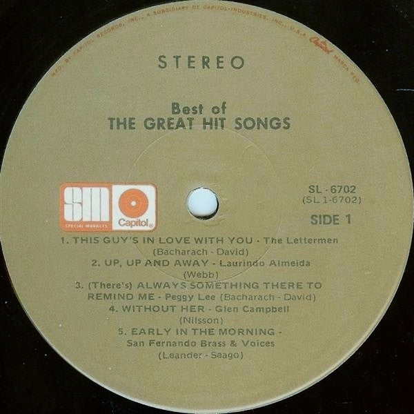 Various - Best Of The Great Hit Songs