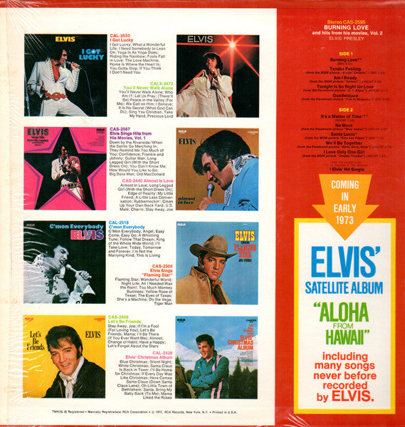 Burning Love And Hits From His Movies, Vol. 2 - secondary