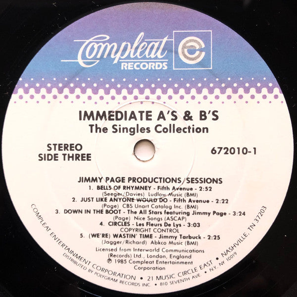 Immediate A's & B's: The Singles Collection / A Compleat Collection - secondary