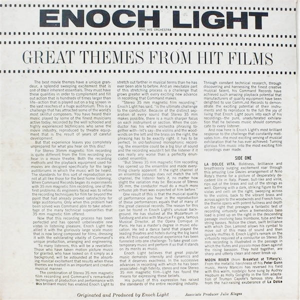 Enoch Light And His Orchestra - Great Themes From Hit Films