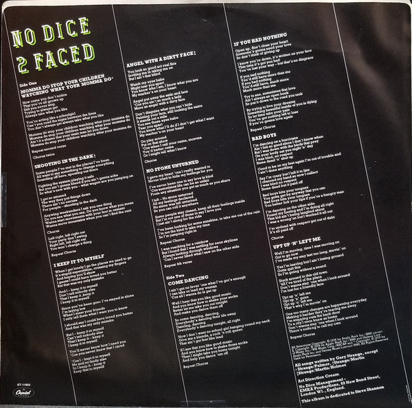 No Dice - 2 Faced