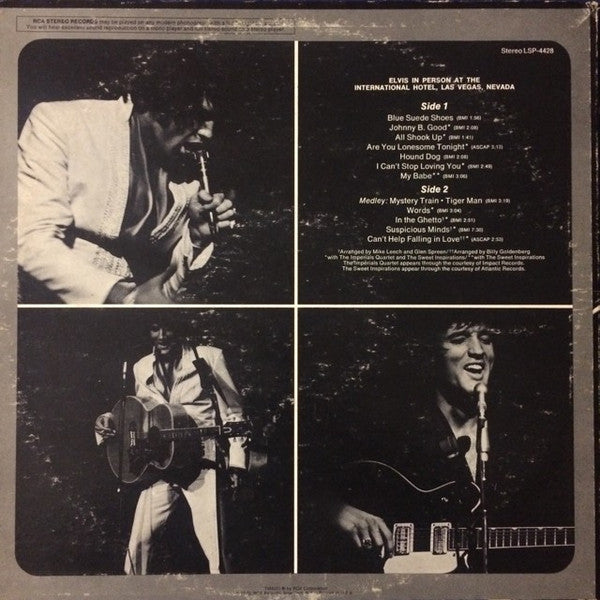 Elvis In Person At The International Hotel Las Vegas, Nevada - secondary