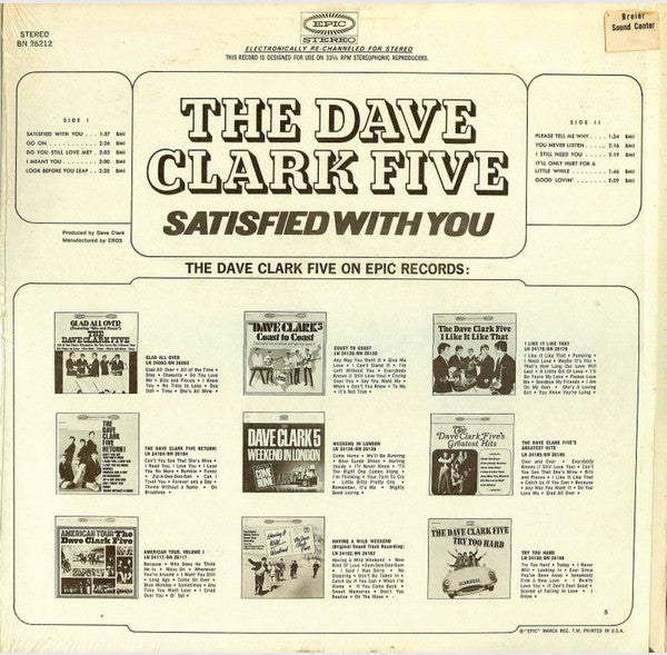 The Dave Clark Five - Satisfied With You