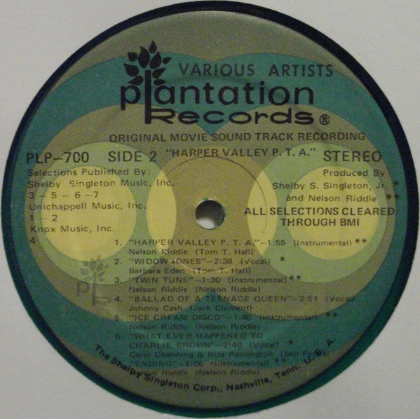 Various - Original Movie Soundtrack Recording: Harper Valley P.T.A.